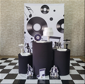 Alugue Tema Para Festa Decoração Retrô Tecido ( Modelo 3 )