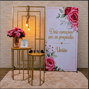 Alugue Tema Para Festa Decoração Encontro de Casais Tecido ( Modelo 4 )