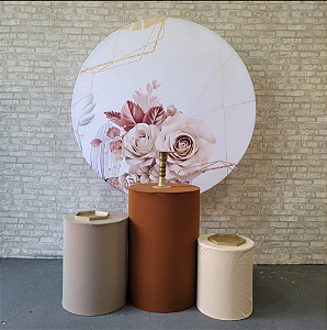 Alugue Tema Para Festa Decoração Flores Nude Tecido ( Modelo 1 )