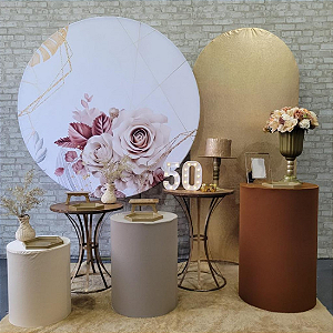 Alugue Tema Para Festa Decoração Flores Nude Tecido ( Modelo 3 )