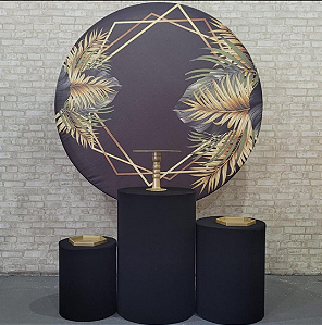 Alugue Tema Para Festa Decoração Flores Preto Tecido ( Modelo 1 )