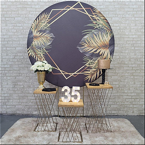 Alugue Tema Para Festa Decoração Flores Preto Tecido ( Modelo 3 )