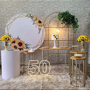 Alugue Tema Para Festa Decoração Girassol Tecido ( Modelo 4 )