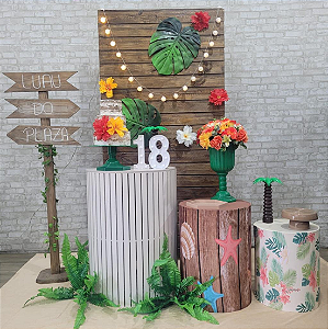 Alugue Tema Para Festa Decoração Luau Tecido
