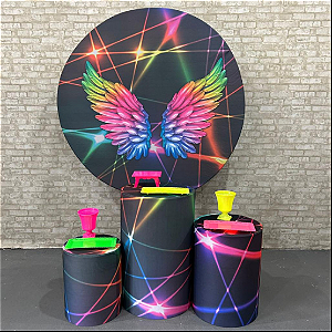 Alugue Tema Para Festa Decoração Neon Tecido ( Modelo 1 )