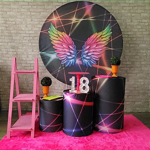 Alugue Tema Para Festa Decoração Neon Tecido ( Modelo 2 )