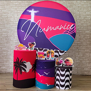 Alugue Tema Para Festa Decoração Tardezinha Numanice Tecido ( Modelo 1 )