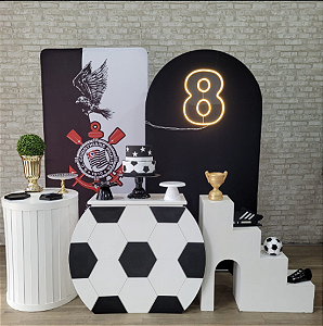 Alugue Tema Para Festa Decoração Corinthians Tecido ( Modelo 5 )