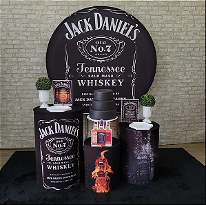Alugue Tema Para Festa Decoração Jack Daniels Tecido ( Modelo 2 )