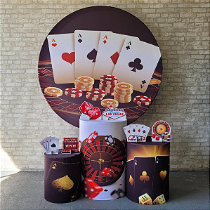Alugue Tema Para Festa Decoração Cassino Tecido ( Modelo 1 )