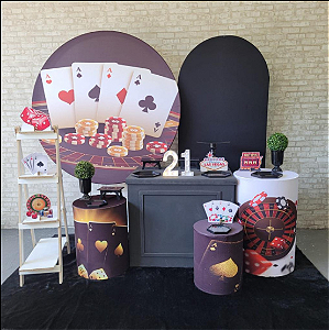 Alugue Tema Para Festa Decoração Cassino Tecido ( Modelo 3 )