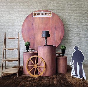 Alugue Tema Para Festa Decoração Country Tecido ( Modelo 1 )