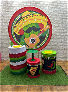 Alugue Tema Para Festa Decoração Mexicano Tecido ( Modelo 1 )