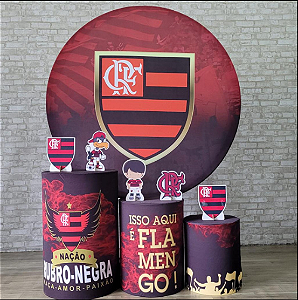 Alugue Tema Para Festa Decoração Flamengo Tecido ( Modelo 1 )