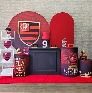 Alugue Tema Para Festa Decoração Flamengo Tecido ( Modelo 3 )
