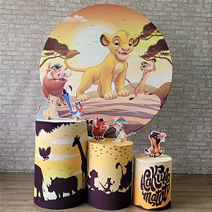 Alugue Tema Para Festa Decoração Rei Leão Tecido ( Modelo 1 )