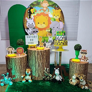 Alugue Tema Para Festa Decoração Safari Tecido ( Modelo 3 )