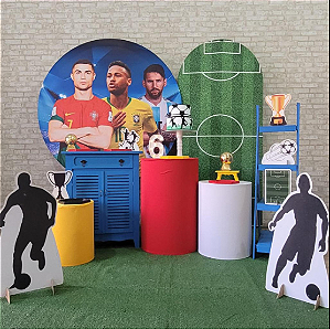 Alugue Tema Para Festa Decoração Futebol Tecido ( Modelo 7 )