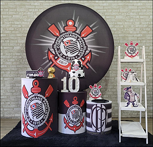 Alugue Tema Para Festa Decoração Corinthians Tecido ( Modelo 4 )