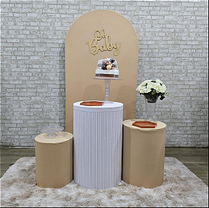 Alugue Tema Para Festa Decoração Chá Revelação Tecido ( Modelo 1 )