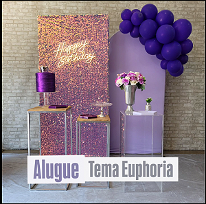 Alugue Tema Para Festa Decoração Euphoria Tecido ( Modelo 7 ) Acompanha Balão