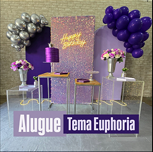 Alugue Tema Para Festa Decoração Euphoria Tecido ( Modelo 8 ) Acompanha Balão