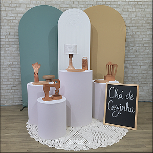 Alugue Tema Para Festa Decoração Chá de Cozinha Tecido ( Modelo 4 )