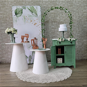 Alugue Tema Para Festa Decoração Chá de Cozinha Tecido ( Modelo 6 )