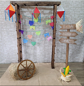 Alugue Tema Para Festa Decoração Junina Tecido ( Modelo 01 )