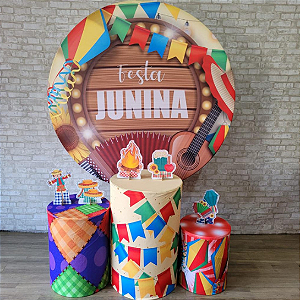 Alugue Tema Para Festa Decoração Junina Tecido ( Modelo 05 )