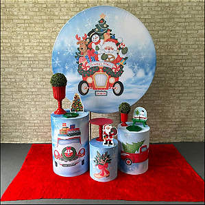 Alugue Tema Para Festa Decoração Natal Tecido ( Modelo 10 )