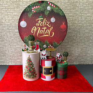 Alugue Tema Para Festa Decoração Natal Tecido ( Modelo 4 )