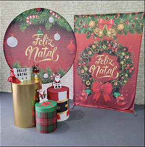 Alugue Tema Para Festa Decoração Natal Tecido ( Modelo 6 )