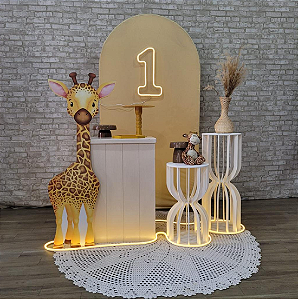 Alugue Tema Para Festa Decoração Girafa Tecido