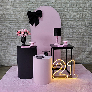 Alugue Tema Para Festa Decoração Happy Laço Tecido ( Modelo 2 )