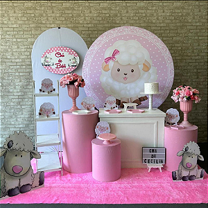 Alugue Tema Para Festa Decoração Ovelhinha Tecido ( Modelo 3 )