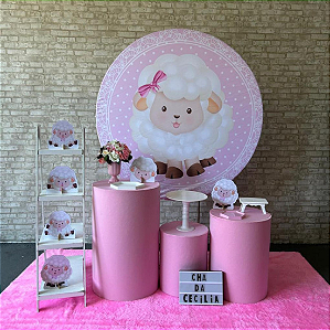 Alugue Tema Para Festa Decoração Ovelhinha Tecido ( Modelo 2 )