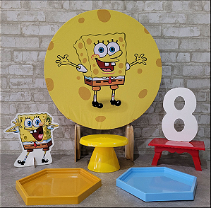 Alugue Tema Para Festa na Mesa Decoração Bob Esponja