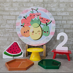 Alugue Tema Para Festa na Mesa Decoração Frutas Baby