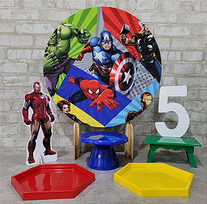 Alugue Tema Para Festa na Mesa Decoração Vingadores