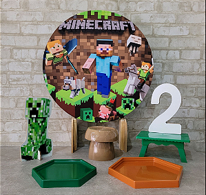 Alugue Tema Para Festa na Mesa Decoração Minecraft