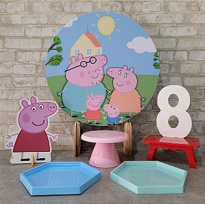 Alugue Tema Para Festa na Mesa Decoração Peppa Pig