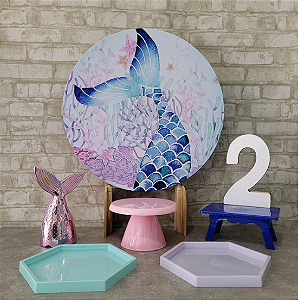 Alugue Tema Para Festa na Mesa Decoração Sereia  Kit