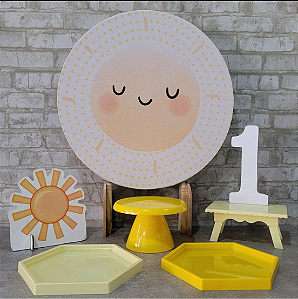 Alugue Tema Para Festa na Mesa Decoração Minha Primeira Volta ao Sol