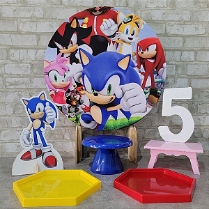 Alugue Tema Para Festa na Mesa Decoração Sonic ( Modelo 2 )