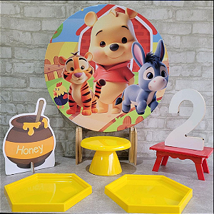 Alugue Tema Para Festa na Mesa Decoração Ursinho Pooh