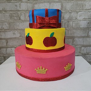 Alugue Bolo Fake Tema - Branca de Neve