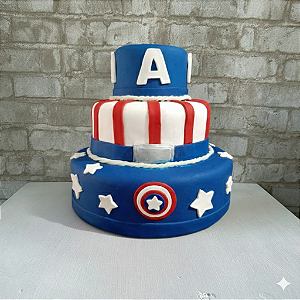 Alugue Bolo Fake Capitão America