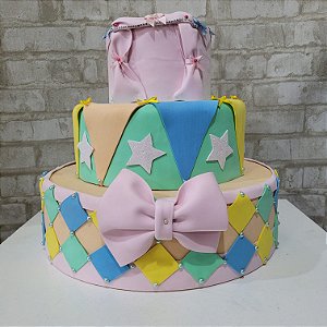 Alugue Bolo Fake Tema - Circo Rosa