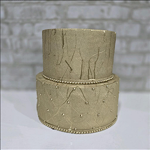 Alugue Bolo Fake Tema - Dourado